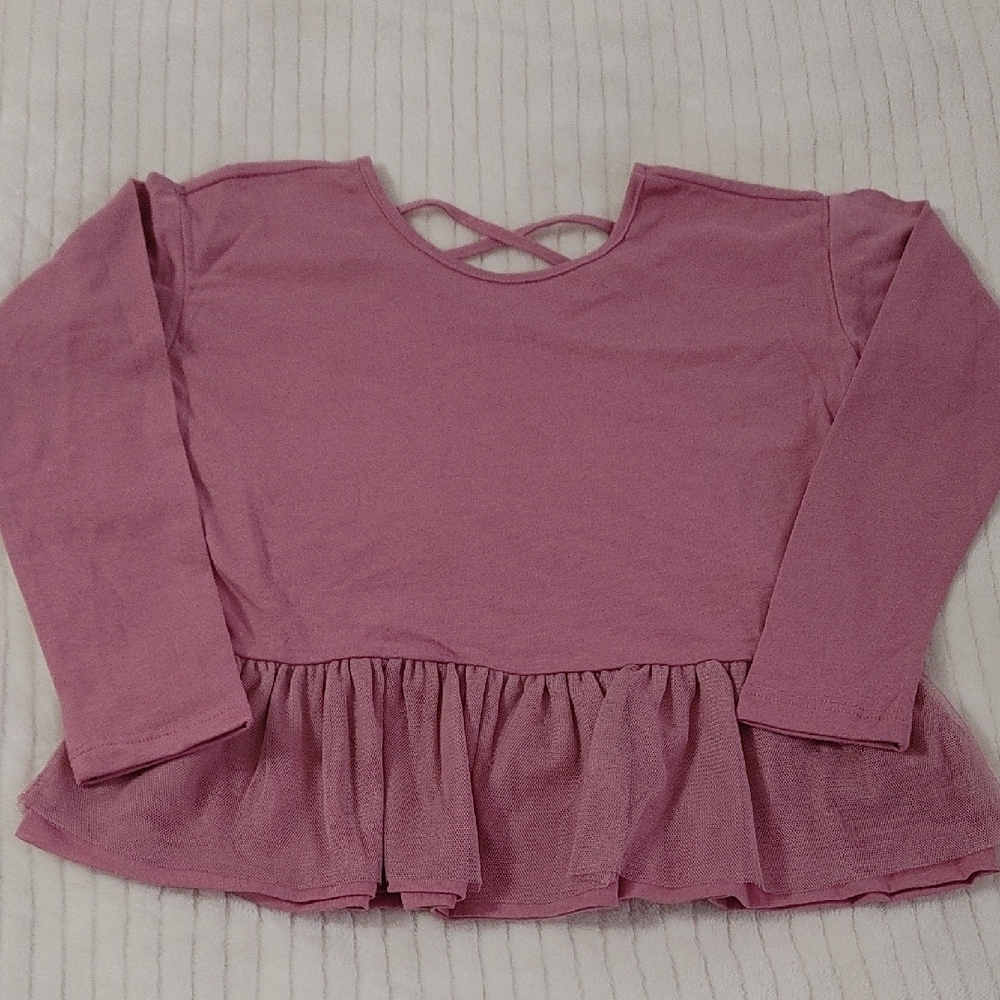The Children's Place Mauve Long Sleeve Peplum Top